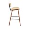 Armen Living Fox 28.5" Bar Height Cream Faux Leather and Walnut Wood Mid-Century Modern Bar Stool LCFOBAWACR30 - alternate 7